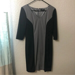 Tahari Black & Grey Dress - Size 8